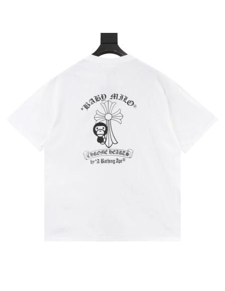 Chrome Hearts BAPE Collab Letter Print Short Sleeve 236