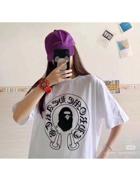 Chrome Hearts BAPE Collab Letter Print Short Sleeve 236