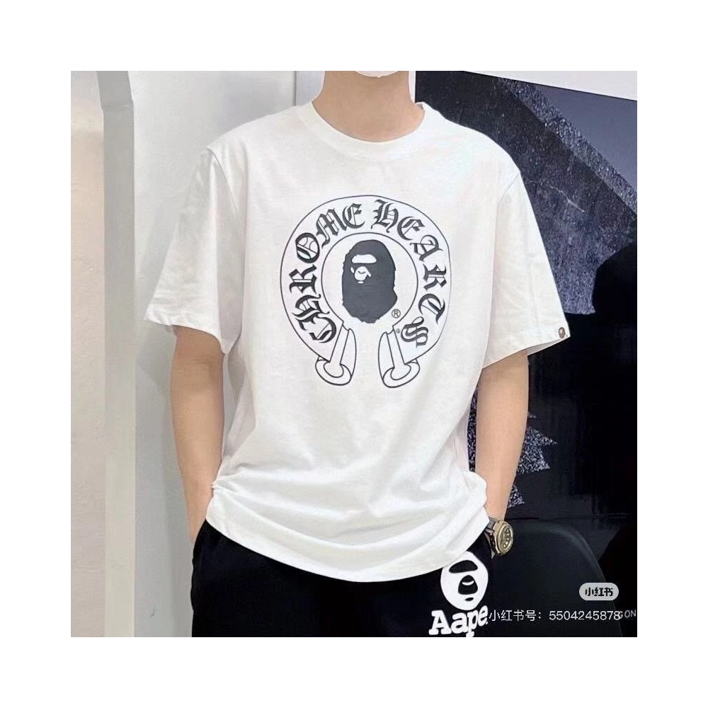Chrome Hearts BAPE Collab Letter Print Short Sleeve 236