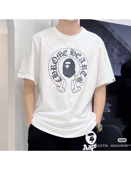 Chrome Hearts BAPE Collab Letter Print Short Sleeve 236