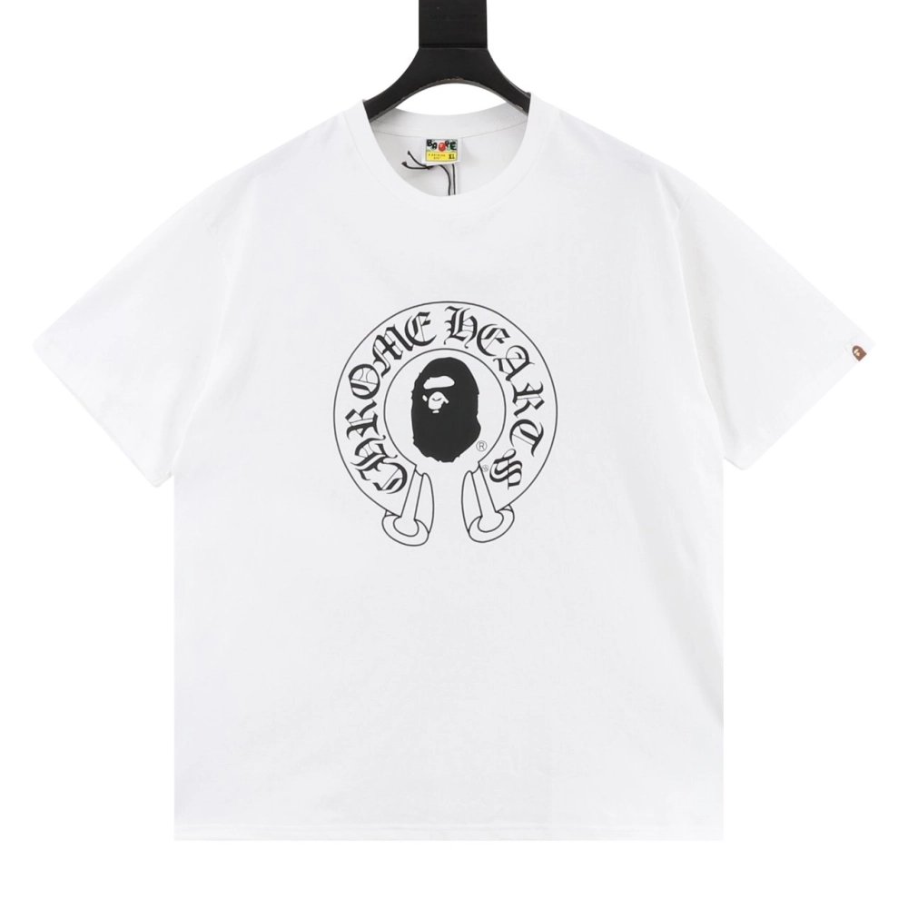 Chrome Hearts BAPE Collab Letter Print Short Sleeve 236