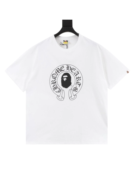 Chrome Hearts BAPE Collab Letter Print Short Sleeve 236