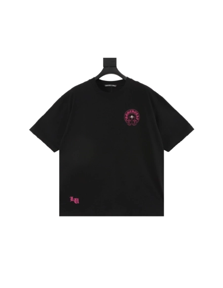 Chrome Hearts Horseshoe Burnout Patch Embroidery Distressed Short Sleeve 241