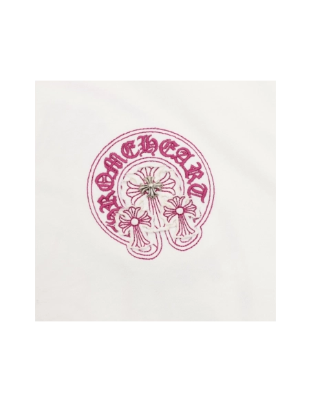 Chrome Hearts Horseshoe Burnout Patch Embroidery Distressed Short Sleeve 242