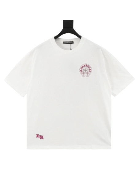 Chrome Hearts Horseshoe Burnout Patch Embroidery Distressed Short Sleeve 242