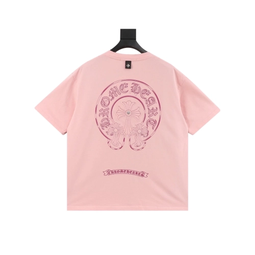 Chrome Hearts Horseshoe Burnout Patch Embroidery Distressed Short Sleeve 243