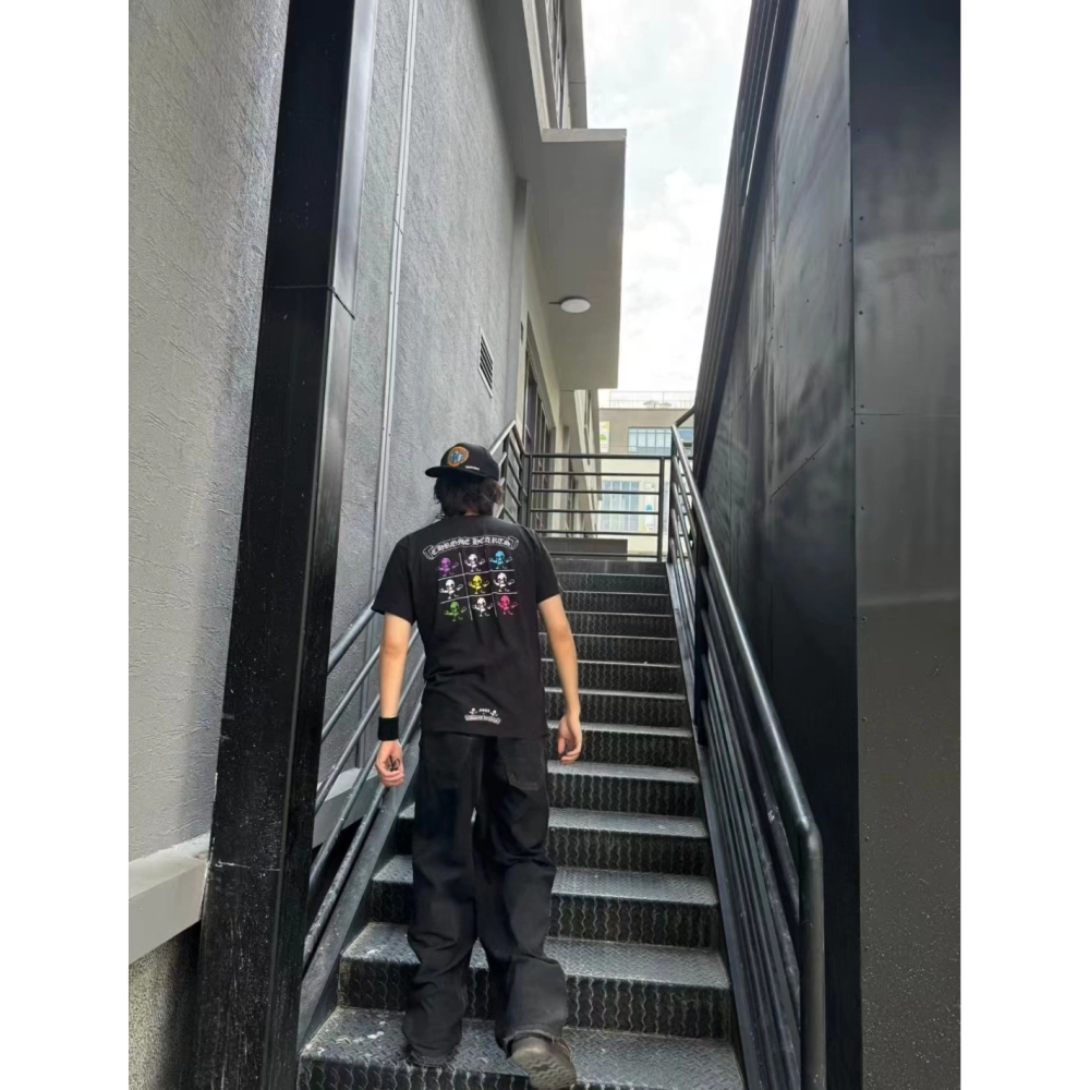 Chrome Hearts Nine-Grid Skull Print Short Sleeve 244