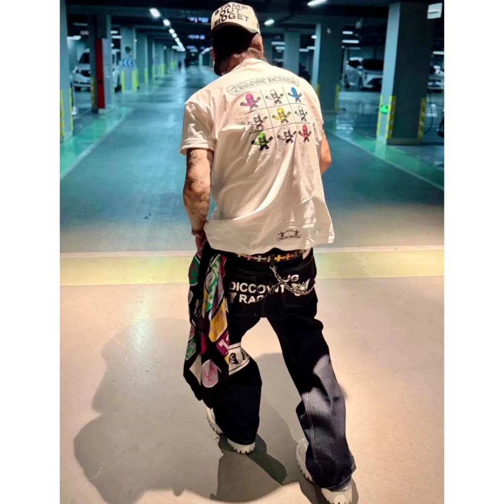 Chrome Hearts Nine-Grid Skull Print Short Sleeve 245