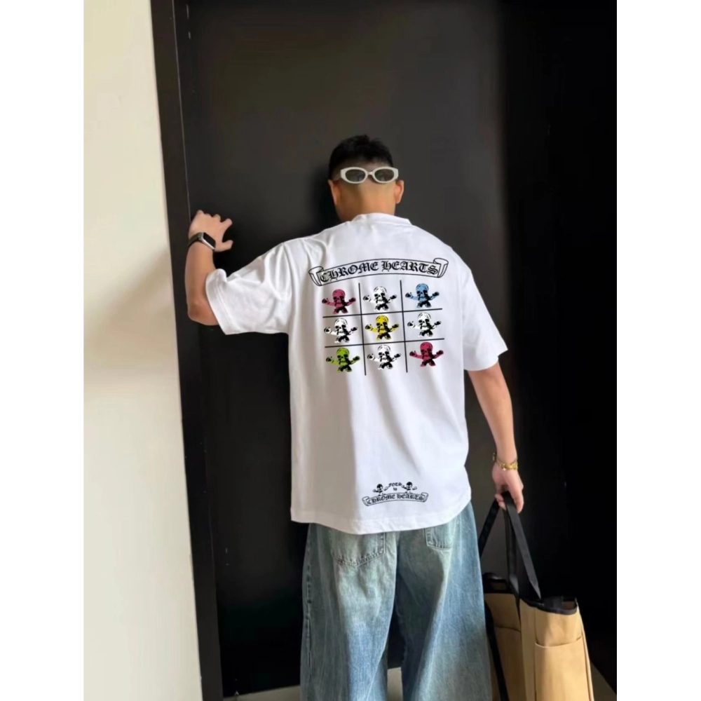 Chrome Hearts Nine-Grid Skull Print Short Sleeve 245