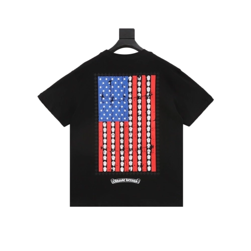 Chrome Hearts Vertical Flag Print Short Sleeve 246