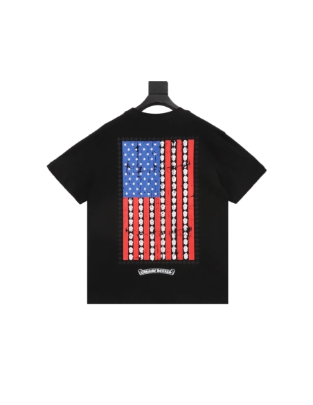 Chrome Hearts Vertical Flag Print Short Sleeve 246