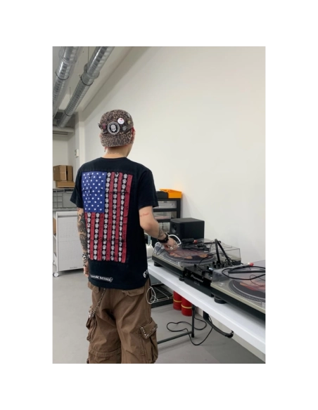 Chrome Hearts Vertical Flag Print Short Sleeve 246