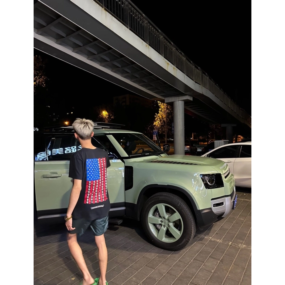 Chrome Hearts Vertical Flag Print Short Sleeve 246