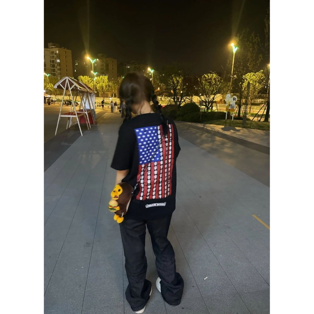 Chrome Hearts Vertical Flag Print Short Sleeve 246