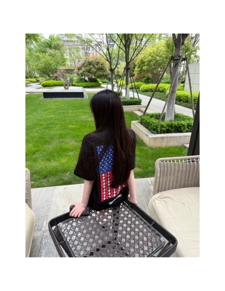 Chrome Hearts Vertical Flag Print Short Sleeve 246