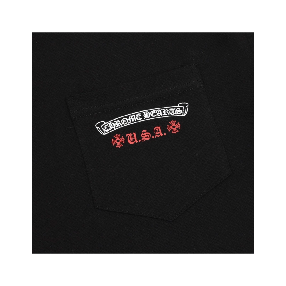 Chrome Hearts Vertical Flag Print Short Sleeve 246