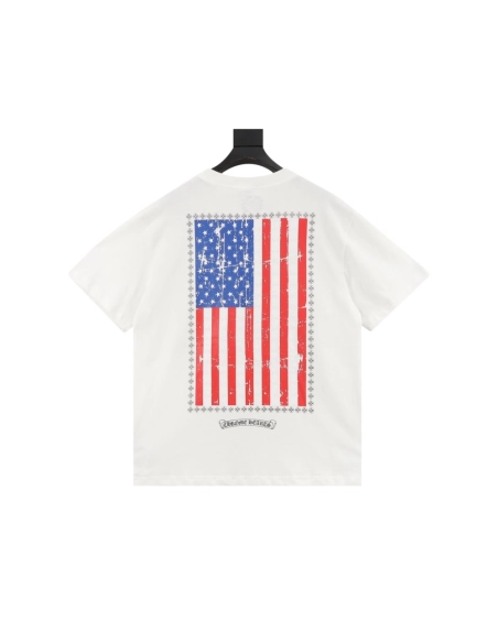 Chrome Hearts Vertical Flag Print Short Sleeve 247