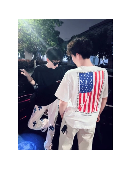 Chrome Hearts Vertical Flag Print Short Sleeve 247