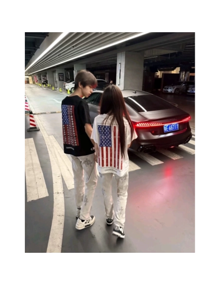 Chrome Hearts Vertical Flag Print Short Sleeve 247