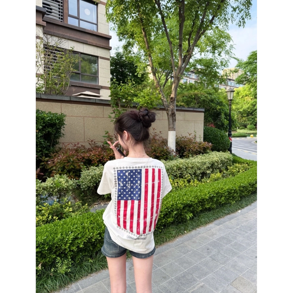 Chrome Hearts Vertical Flag Print Short Sleeve 247