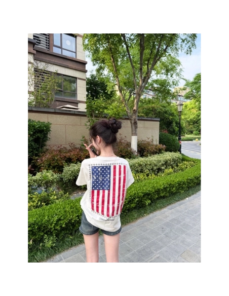 Chrome Hearts Vertical Flag Print Short Sleeve 247