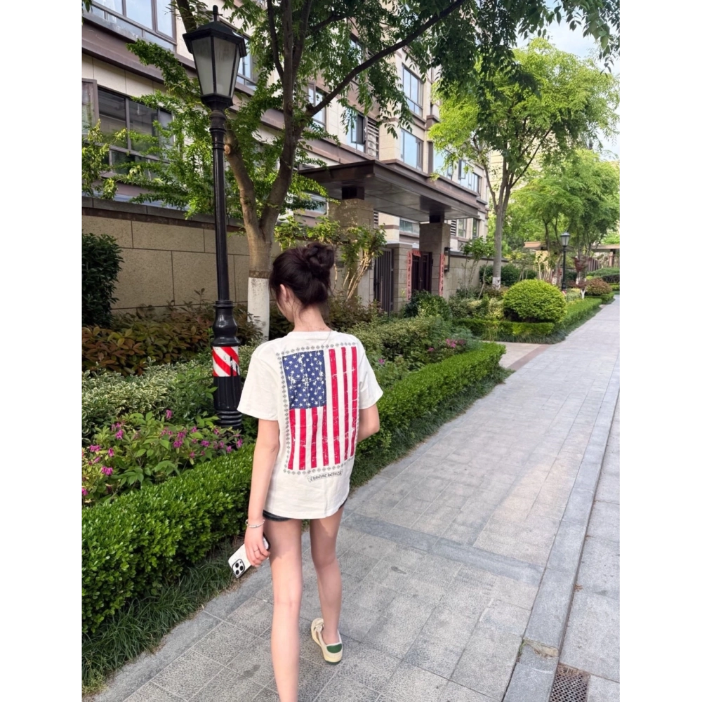 Chrome Hearts Vertical Flag Print Short Sleeve 247