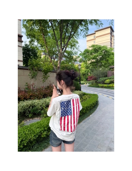 Chrome Hearts Vertical Flag Print Short Sleeve 247