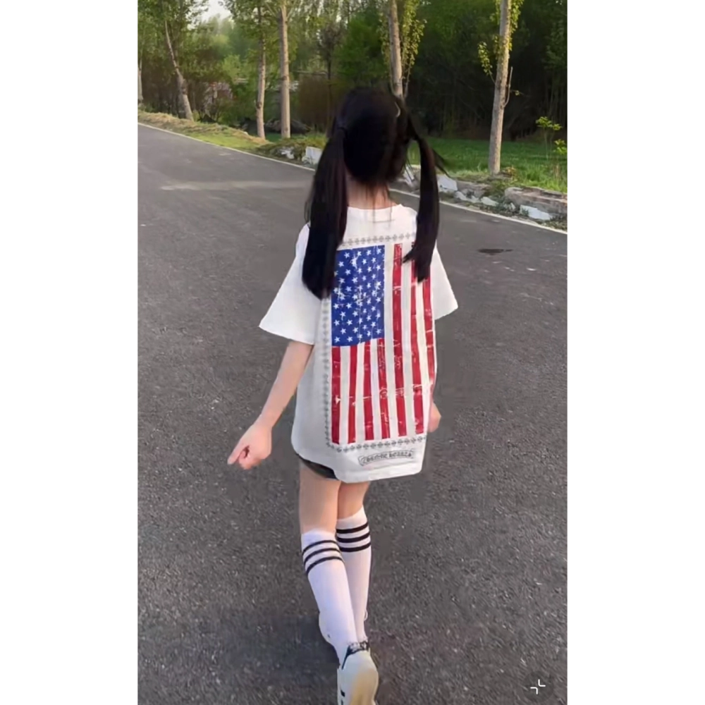 Chrome Hearts Vertical Flag Print Short Sleeve 247
