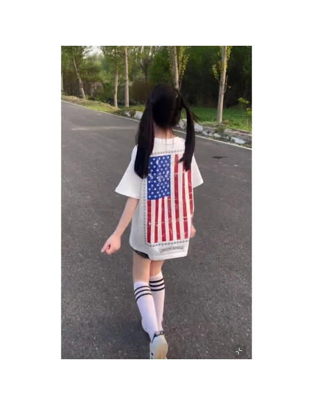 Chrome Hearts Vertical Flag Print Short Sleeve 247