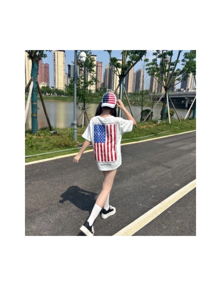 Chrome Hearts Vertical Flag Print Short Sleeve 247