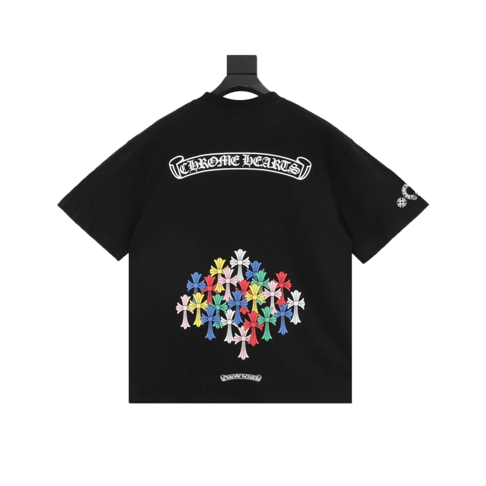 Chrome Hearts Colorful Cross Print Short Sleeve 251