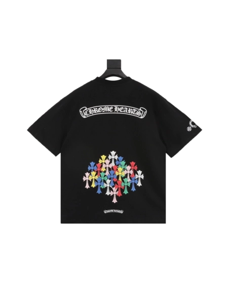 Chrome Hearts Colorful Cross Print Short Sleeve 251