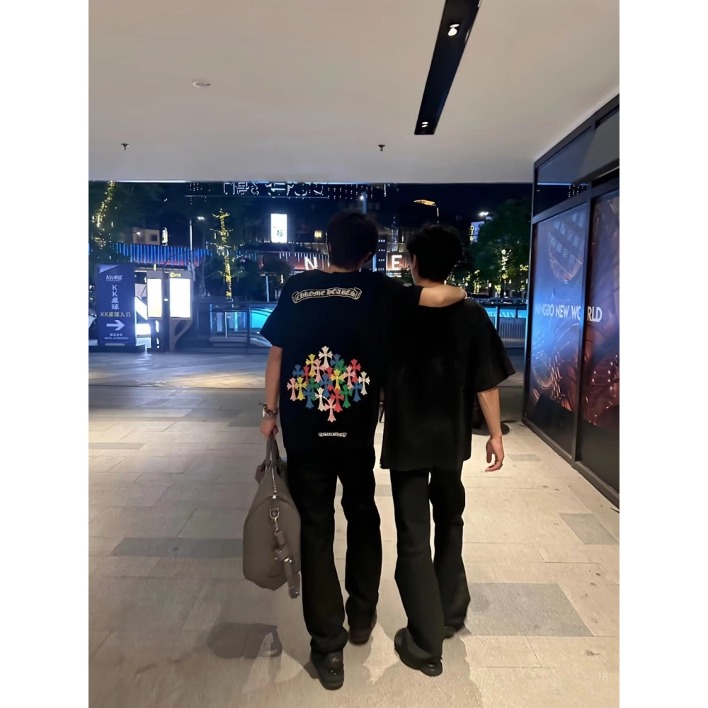 Chrome Hearts Colorful Cross Print Short Sleeve 251