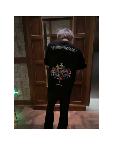 Chrome Hearts Colorful Cross Print Short Sleeve 251