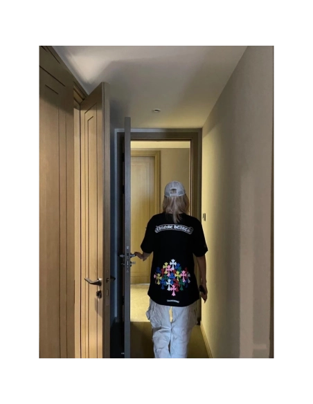 Chrome Hearts Colorful Cross Print Short Sleeve 251