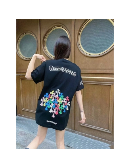 Chrome Hearts Colorful Cross Print Short Sleeve 251