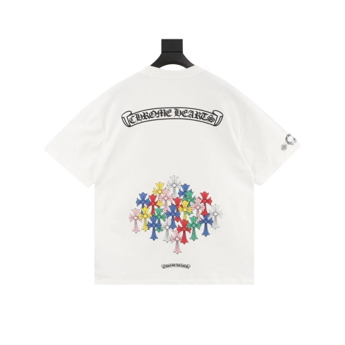 Chrome Hearts Colorful Cross Print Short Sleeve 252