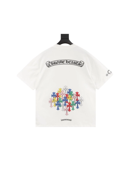 Chrome Hearts Colorful Cross Print Short Sleeve 252