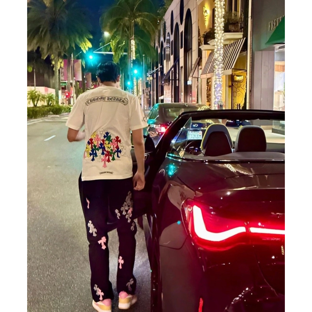 Chrome Hearts Colorful Cross Print Short Sleeve 252