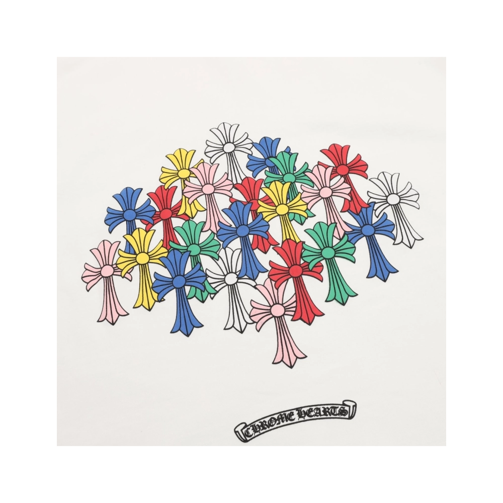 Chrome Hearts Colorful Cross Print Short Sleeve 252