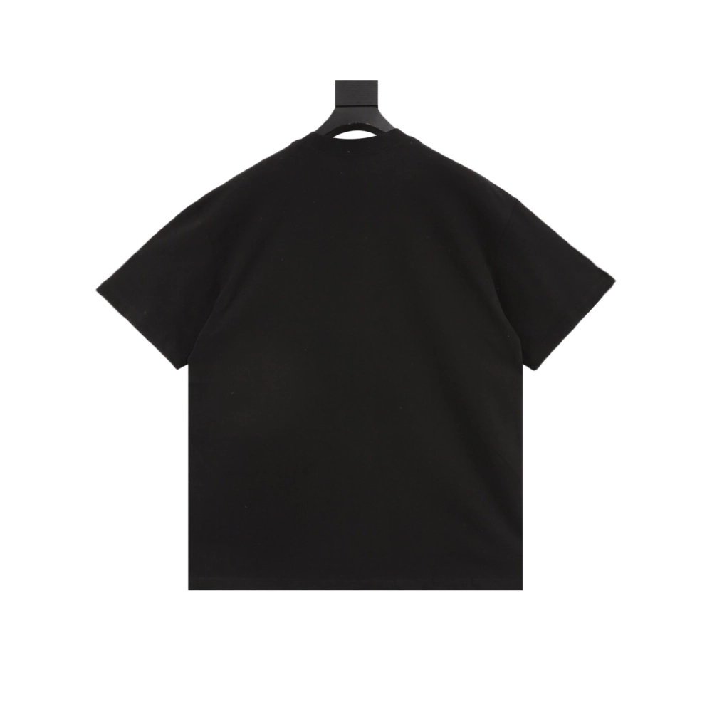 Chrome Hearts Color-Block Gothic Letter Cross Necklace Short Sleeve 253