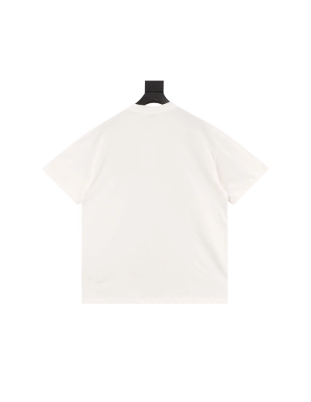 Chrome Hearts Color-Block Gothic Letter Cross Necklace Short Sleeve 254