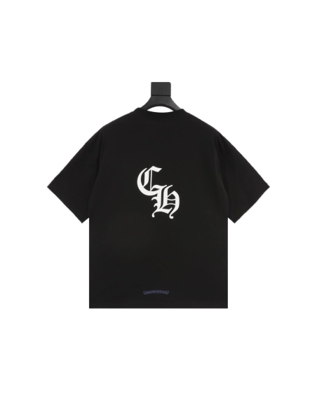 Chrome Hearts Gothic Minimalist Letter Print Short Sleeve 255