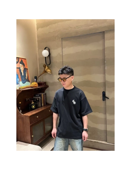 Chrome Hearts Gothic Minimalist Letter Print Short Sleeve 255