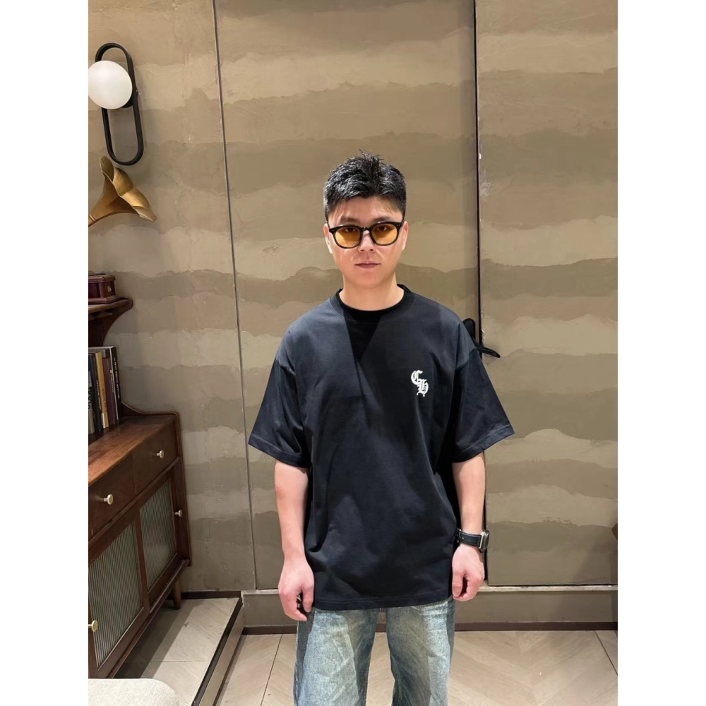 Chrome Hearts Gothic Minimalist Letter Print Short Sleeve 255