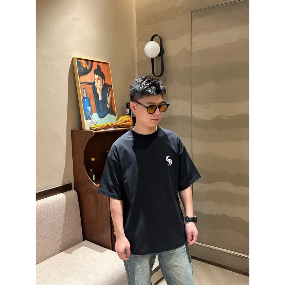 Chrome Hearts Gothic Minimalist Letter Print Short Sleeve 255