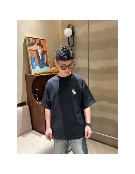 Chrome Hearts Gothic Minimalist Letter Print Short Sleeve 255