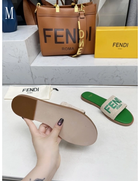 Fendi Slippers 029,Fendi Slippers,Slides Slippers,More Brands