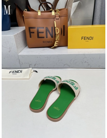 Fendi Slippers 029,Fendi Slippers,Slides Slippers,More Brands