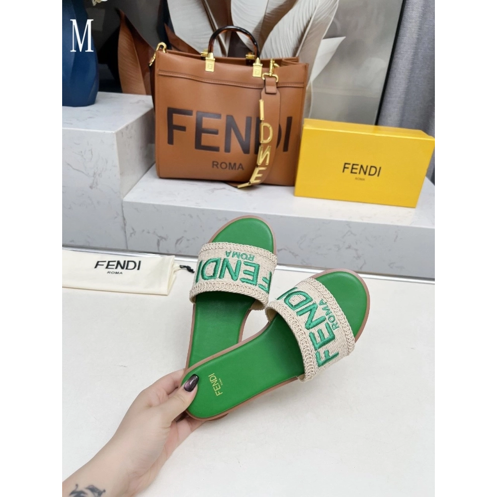 Fendi Slippers 029,Fendi Slippers,Slides Slippers,More Brands